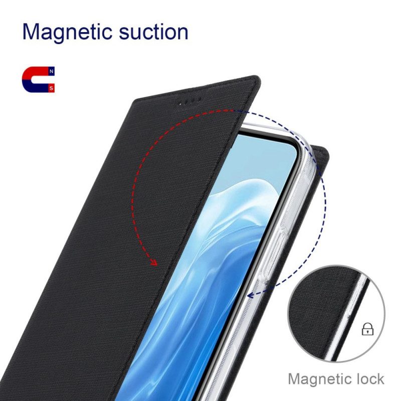 Custodia in pelle Oppo Find X5 Pro Struttura Del Tessuto Vili