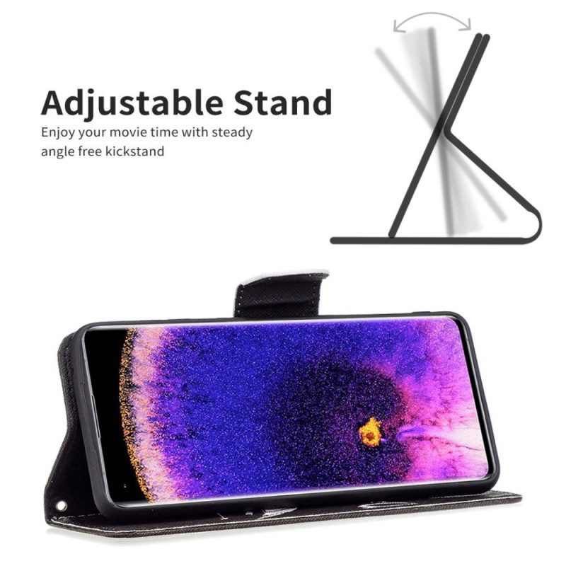Custodia in pelle Oppo Find X5 Pro Telefono Del Diavolo