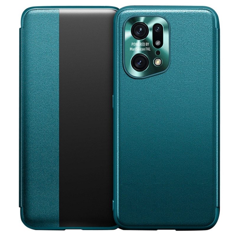 Custodia Oppo Find X5 Pro Similpelle