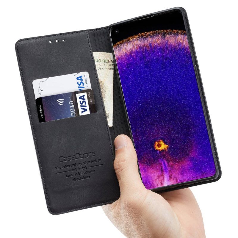 Folio Cover Oppo Find X5 Pro Custodia in pelle Casedance In Similpelle