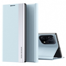 Folio Cover Oppo Find X5 Pro Custodia in pelle Nuovo Design