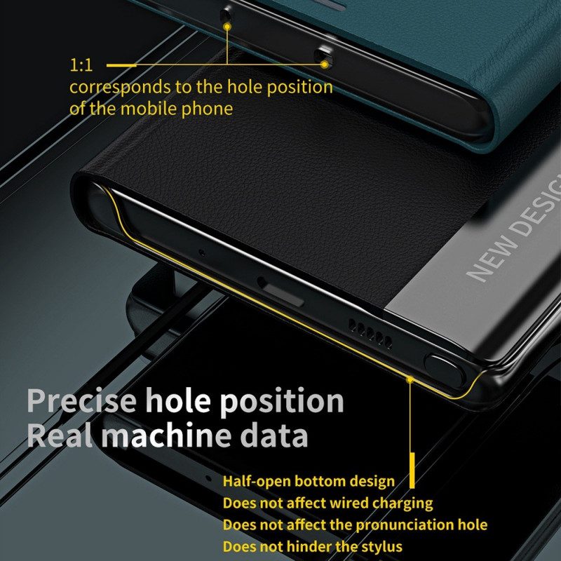Folio Cover Oppo Find X5 Pro Custodia in pelle Nuovo Design