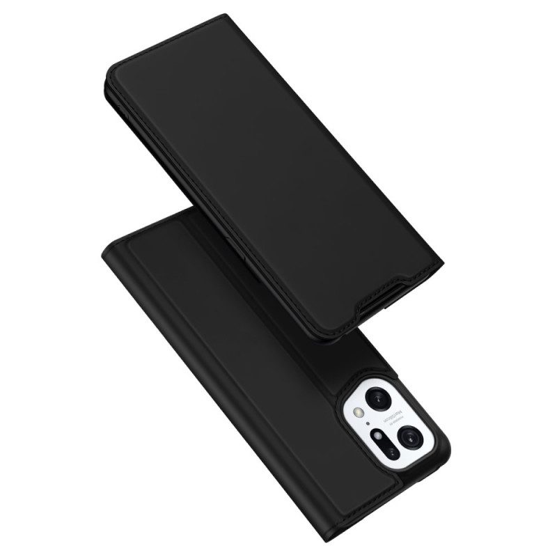 Folio Cover Oppo Find X5 Pro Custodia in pelle Serie Skin Pro Dux Ducis