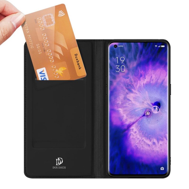 Folio Cover Oppo Find X5 Pro Custodia in pelle Serie Skin Pro Dux Ducis