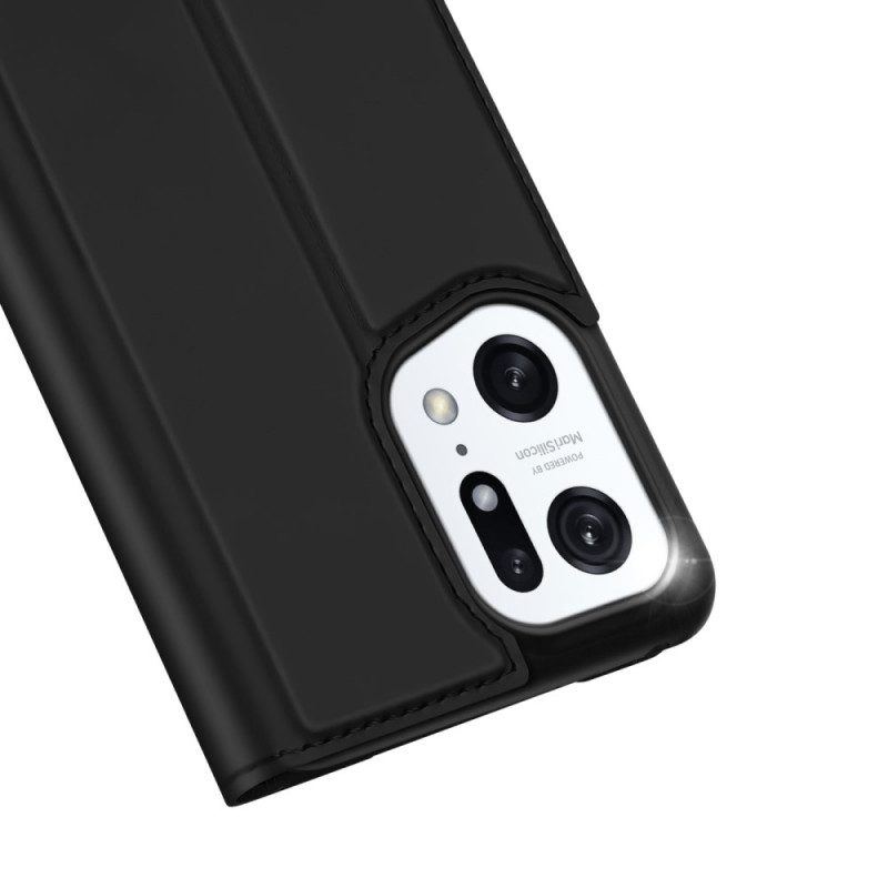 Folio Cover Oppo Find X5 Pro Custodia in pelle Serie Skin Pro Dux Ducis