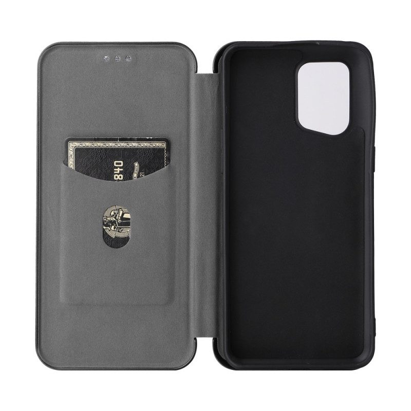 Folio Cover Oppo Find X5 Pro Custodia in pelle Struttura In Fibra Di Carbonio