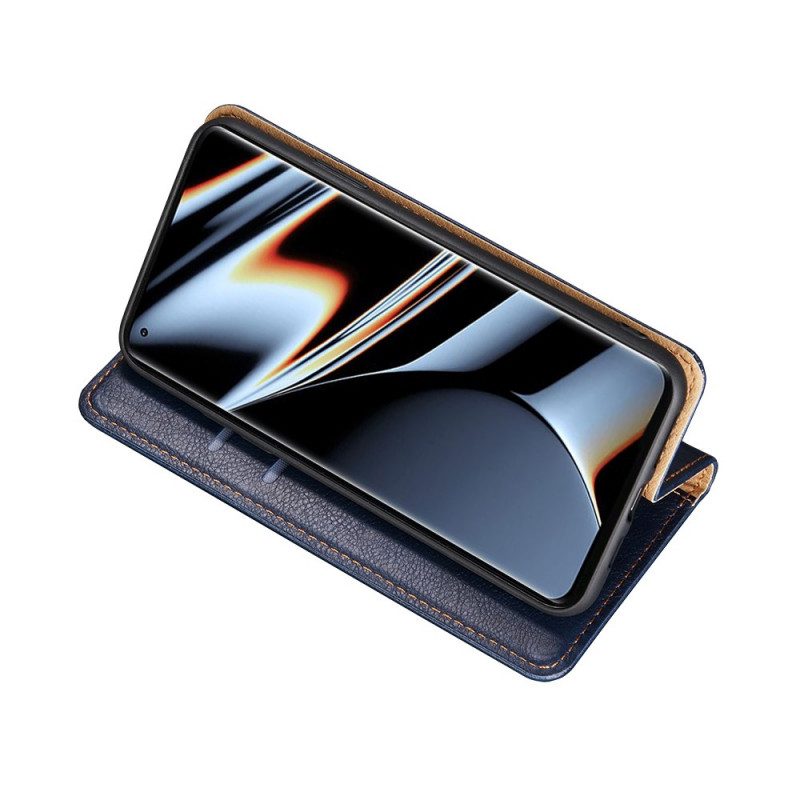 Folio Cover Oppo Find X5 Pro Custodia in pelle Tinta Unita