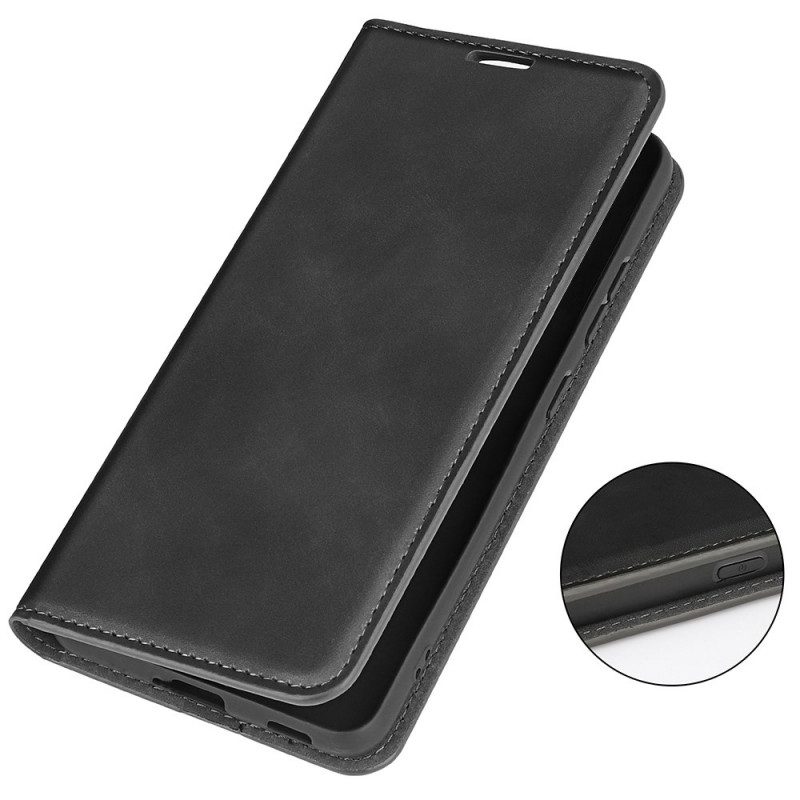 Folio Cover Oppo Find X5 Pro Custodia in pelle Tocco Di Pelle