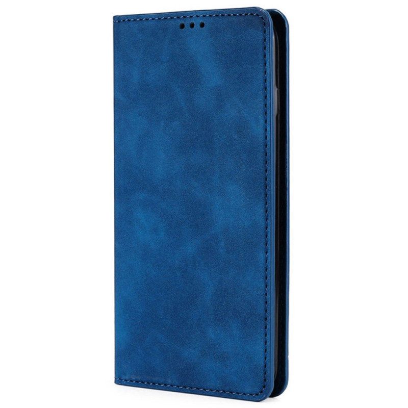 Folio Cover Oppo Find X5 Pro Custodia in pelle Tocco Di Pelle