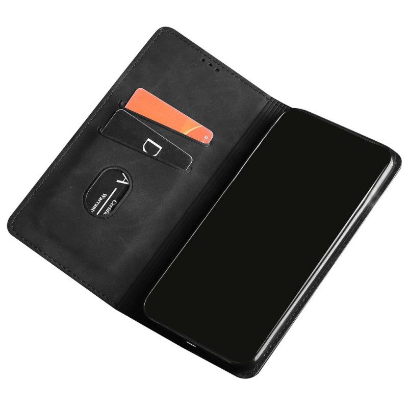 Folio Cover Oppo Find X5 Pro Custodia in pelle Tocco Di Pelle