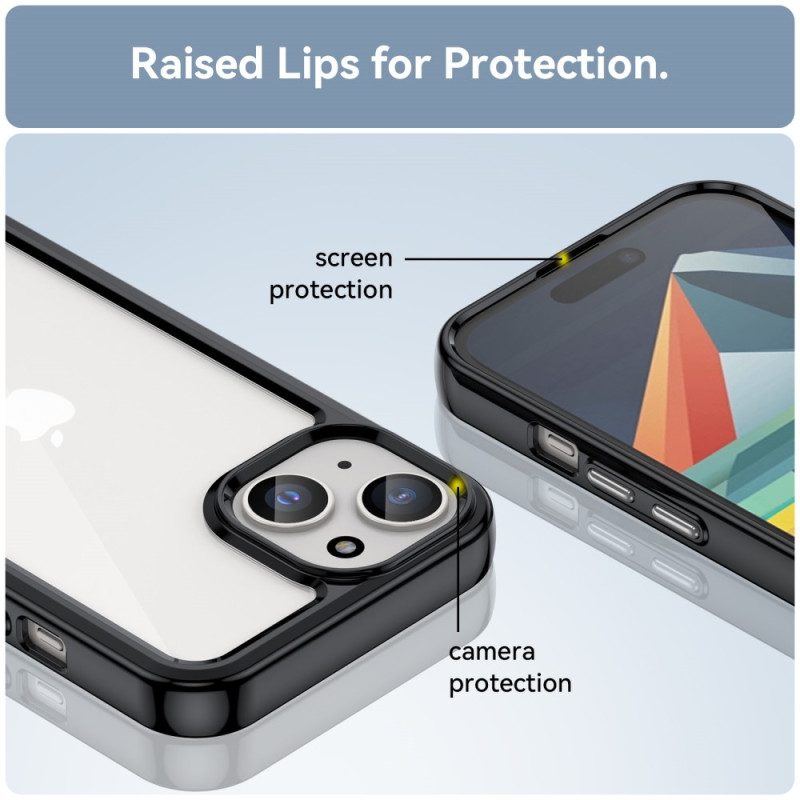Cover iPhone 15 Bordi In Silicone Trasparente