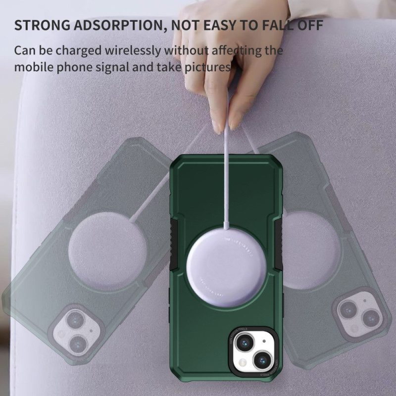 Cover iPhone 15 Compatibile Con Magsafe In Stile Pelle