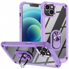 Cover iPhone 15 Trasparente Con Anello Di Supporto