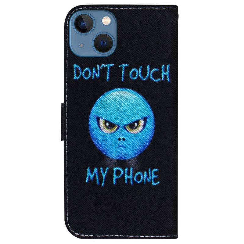 Custodia A Portafoglio iPhone 15 Telefono Emoji