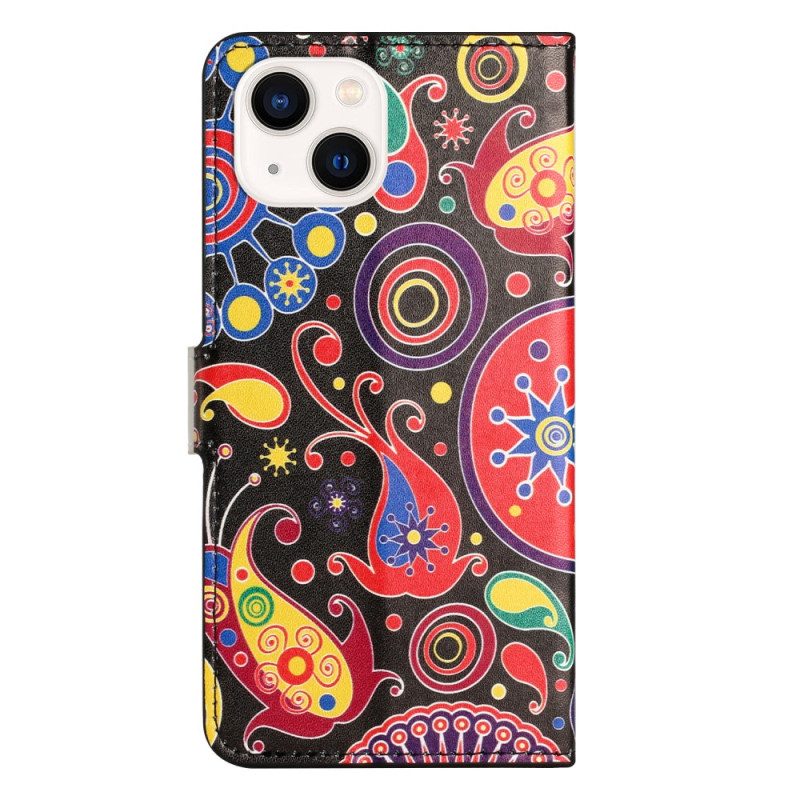 Custodia in pelle iPhone 15 Motivo Galattico