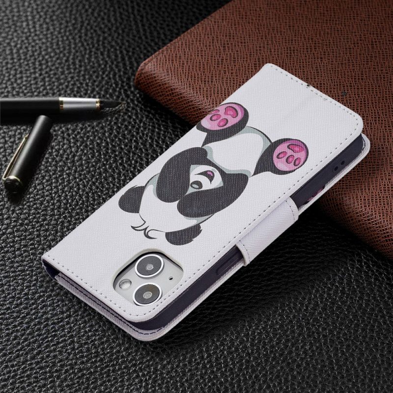 Custodia in pelle iPhone 15 Panda