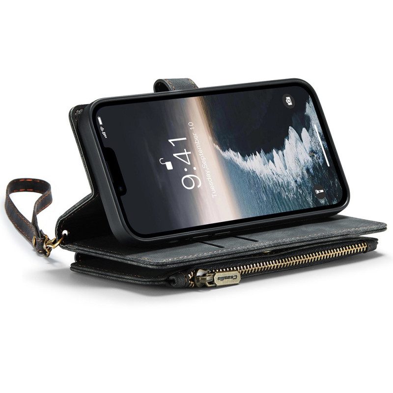 Custodia in pelle iPhone 15 Portamonete Caseme