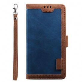 Custodia in pelle iPhone 15 Stile Vintage