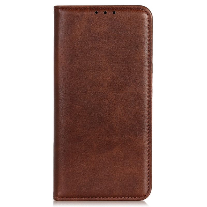 Folio Cover iPhone 15 Custodia in pelle Pelle Crosta