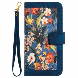 Folio Cover iPhone 15 Fiori Di Lusso