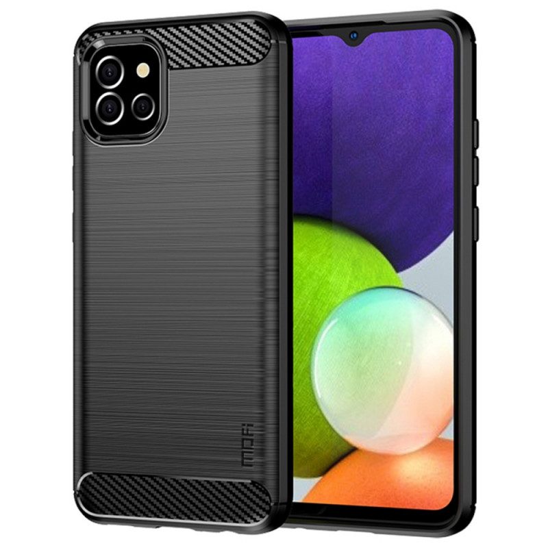 Cover Samsung Galaxy A03 Fibra Di Carbonio Spazzolata Mofi