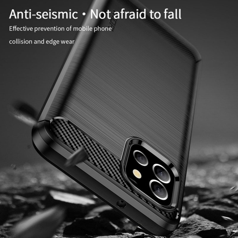 Cover Samsung Galaxy A03 Fibra Di Carbonio Spazzolata Mofi