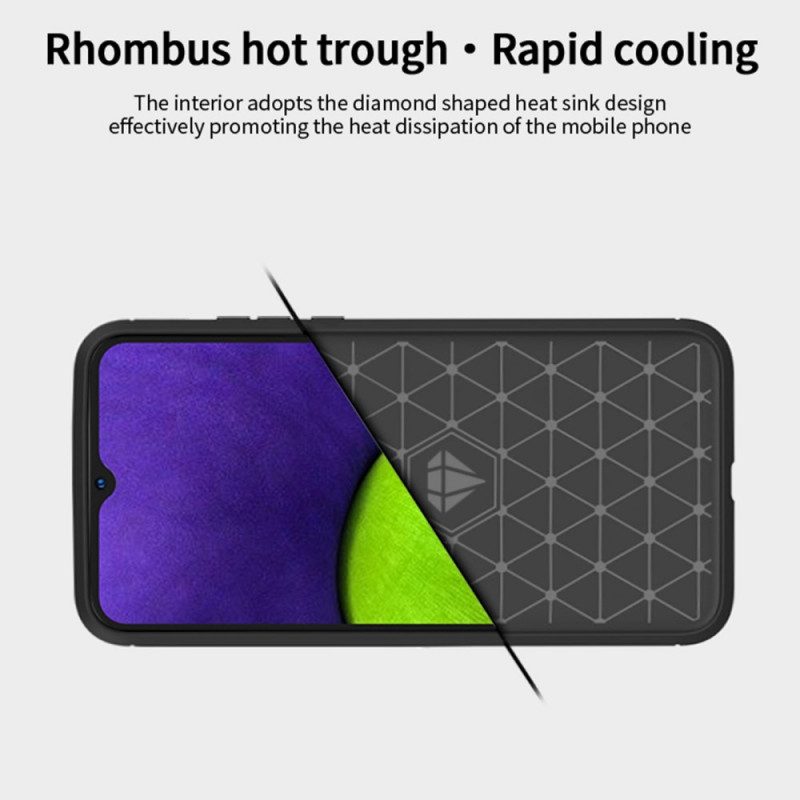 Cover Samsung Galaxy A03 Fibra Di Carbonio Spazzolata Mofi