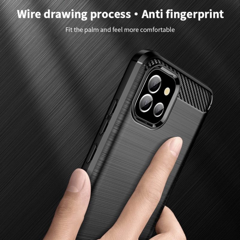 Cover Samsung Galaxy A03 Fibra Di Carbonio Spazzolata Mofi