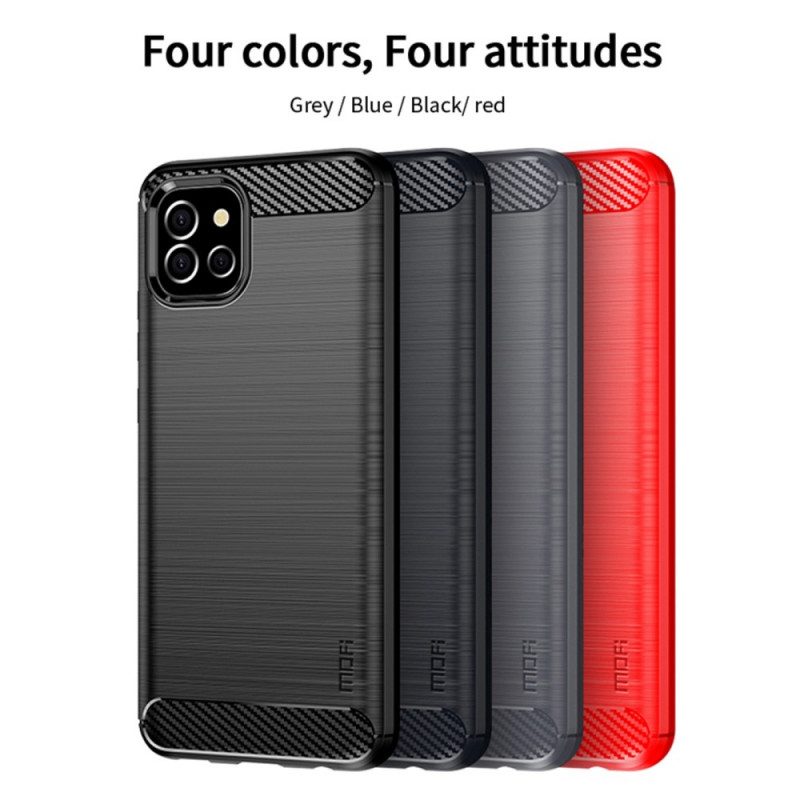 Cover Samsung Galaxy A03 Fibra Di Carbonio Spazzolata Mofi