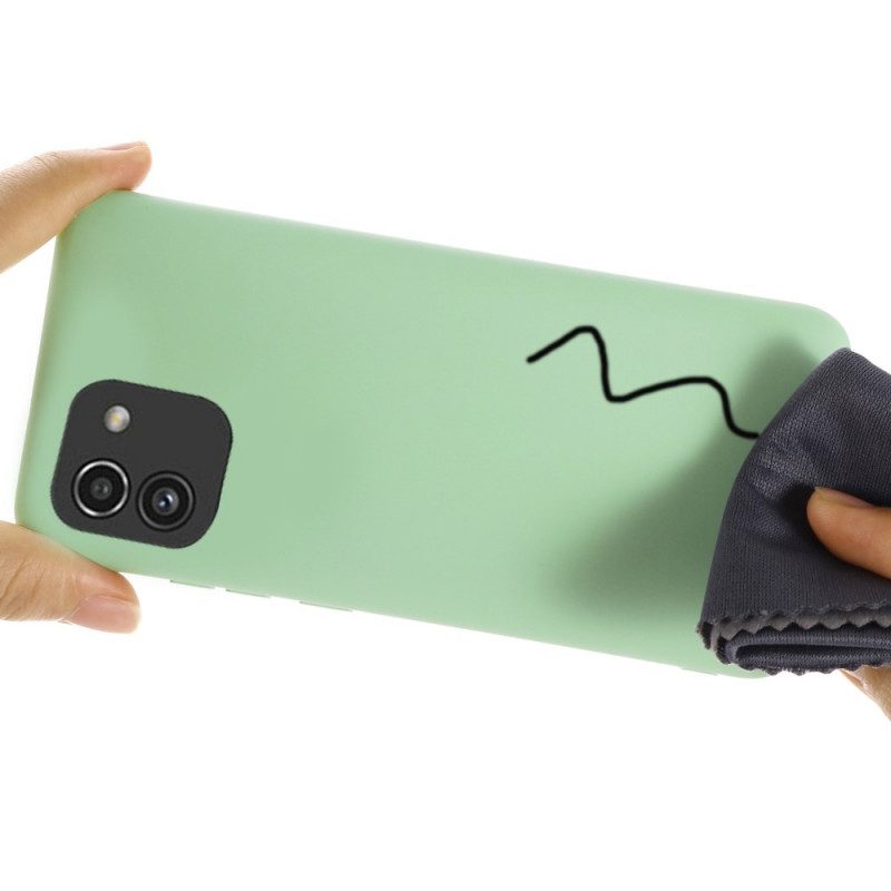 Cover Samsung Galaxy A03 Silicone Liquido Con Cordino