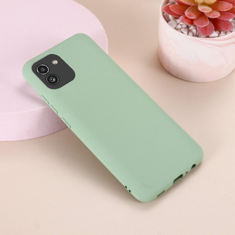 Cover Samsung Galaxy A03 Silicone Liquido Con Cordino