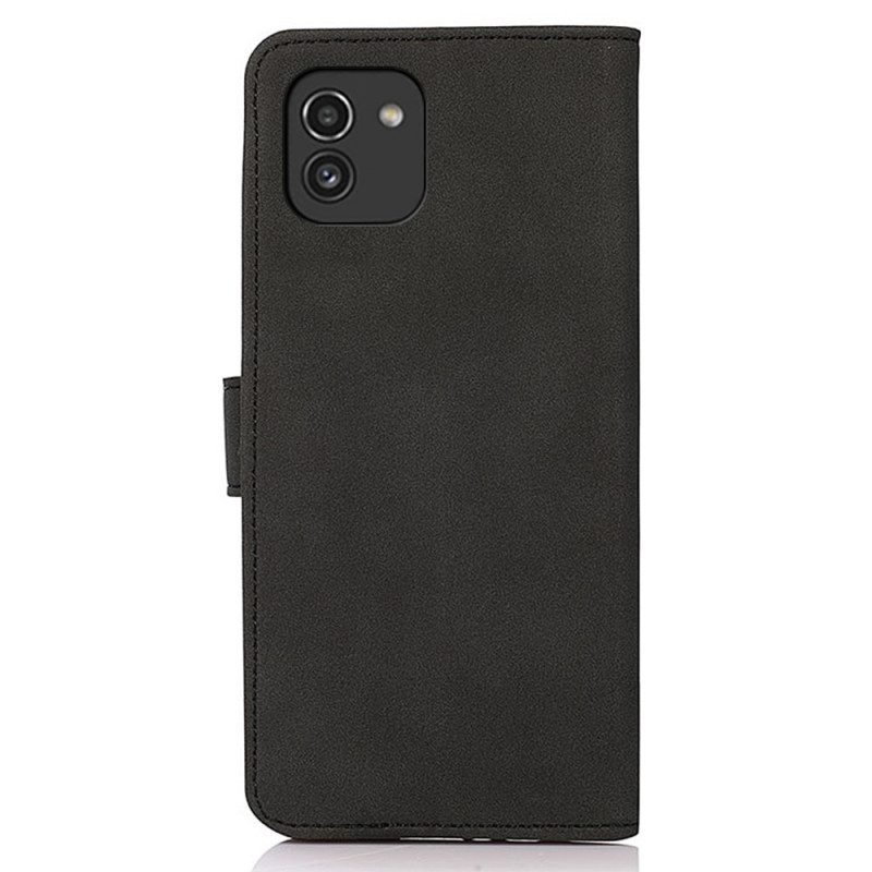 Custodia in pelle Samsung Galaxy A03 Khazneh Texture Effetto Pelle