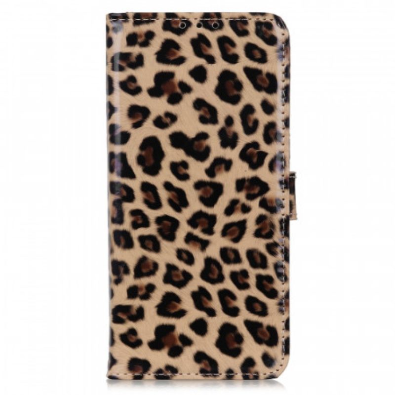 Custodia in pelle Samsung Galaxy A03 Leopardo