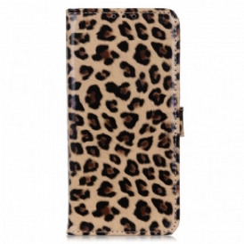 Custodia in pelle Samsung Galaxy A03 Leopardo