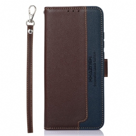 Custodia in pelle Samsung Galaxy A03 Lychee Style Rfid Khazneh