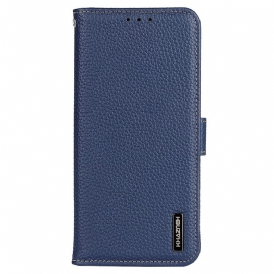 Custodia in pelle Samsung Galaxy A03 Vera Pelle Litchi Khazneh Rfid