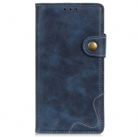 Folio Cover Samsung Galaxy A03 Bottone Artistico E Cuciture