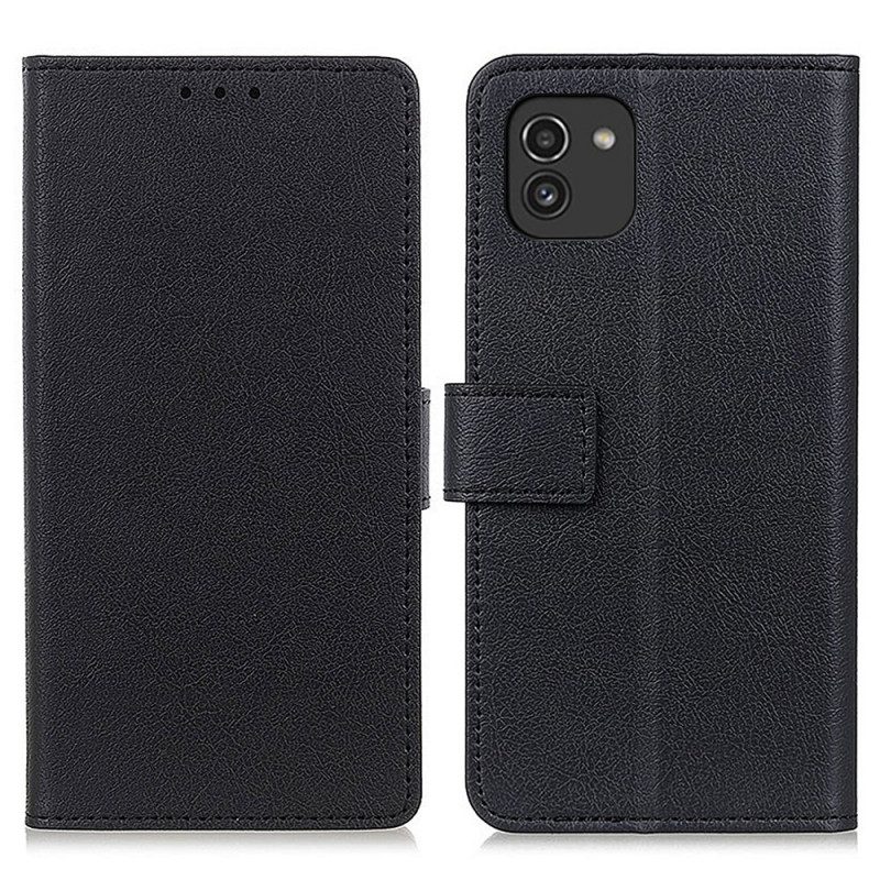 Folio Cover Samsung Galaxy A03 Classico Effetto Pelle
