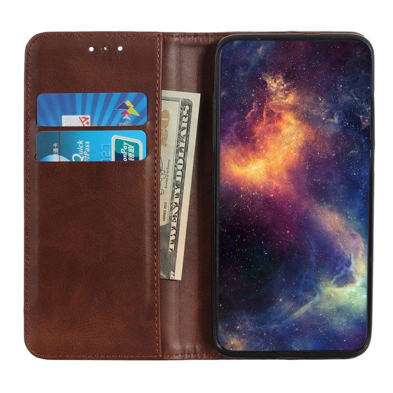 Folio Cover Samsung Galaxy A03 Custodia in pelle Pelle Crosta Eleganza