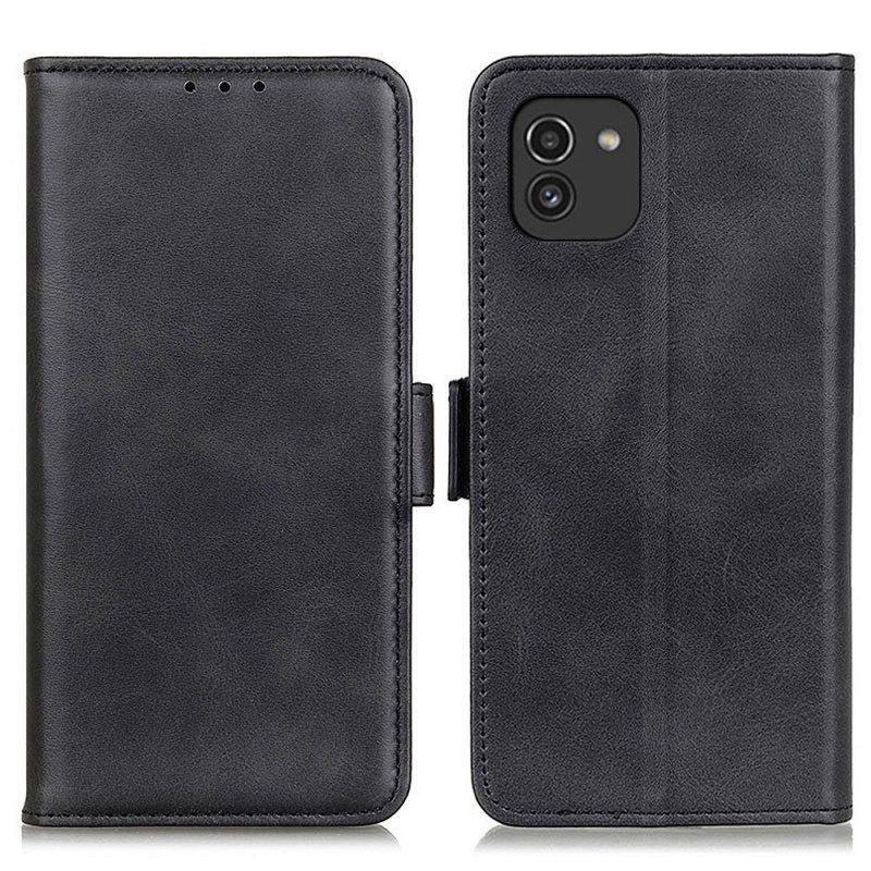 Folio Cover Samsung Galaxy A03 Custodia in pelle Doppio Lembo