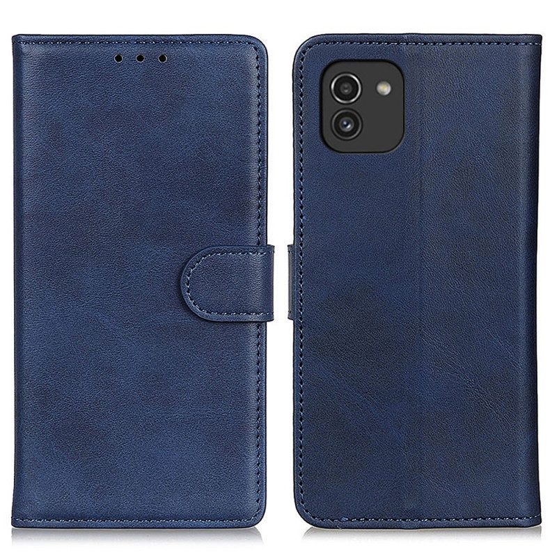Folio Cover Samsung Galaxy A03 Effetto Pelle Opaca