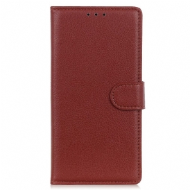 Folio Cover Samsung Galaxy A03 Pelle Litchi Tradizionale