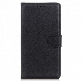 Custodia A Portafoglio Motorola Edge 20 Lite Ecopelle Tradizionale Litchi