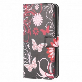 Custodia A Portafoglio Motorola Edge 20 Lite Farfalle E Fiori