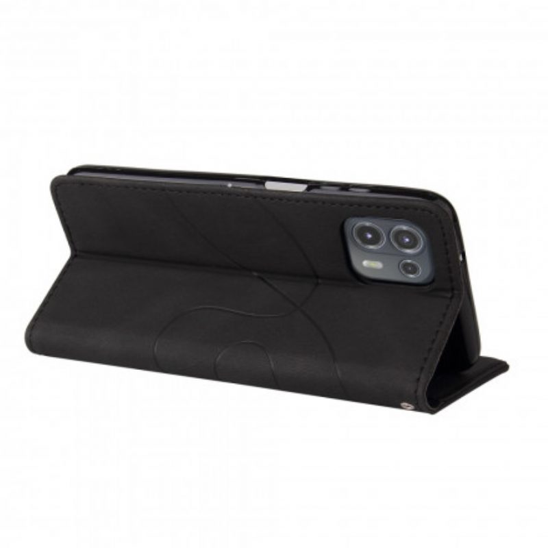 Custodia in pelle Motorola Edge 20 Lite Ecopelle Firmata Bicolore