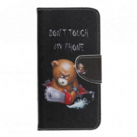 Custodia in pelle Motorola Edge 20 Lite Orso Pericoloso