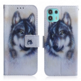 Folio Cover Motorola Edge 20 Lite Sguardo Canino