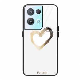 Cover Oppo Reno 8 Cuore In Vetro Temperato