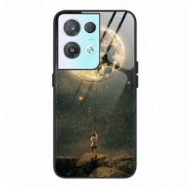 Cover Oppo Reno 8 Luna Uomo In Vetro Temperato