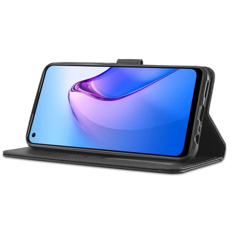 Custodia in pelle Oppo Reno 8 Ecopelle Lc.imeeke